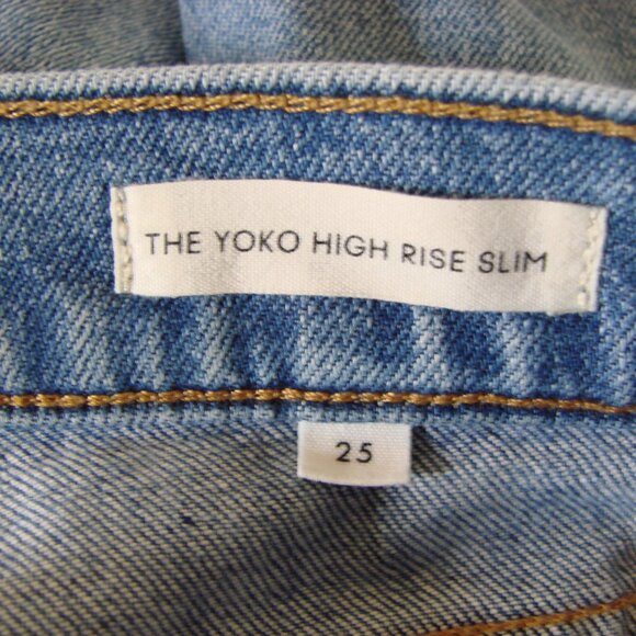 Aritzia Denim Forum Yoko High Rise Slim Jeans Organic Cotton Size 25 - Picture 6 of 16